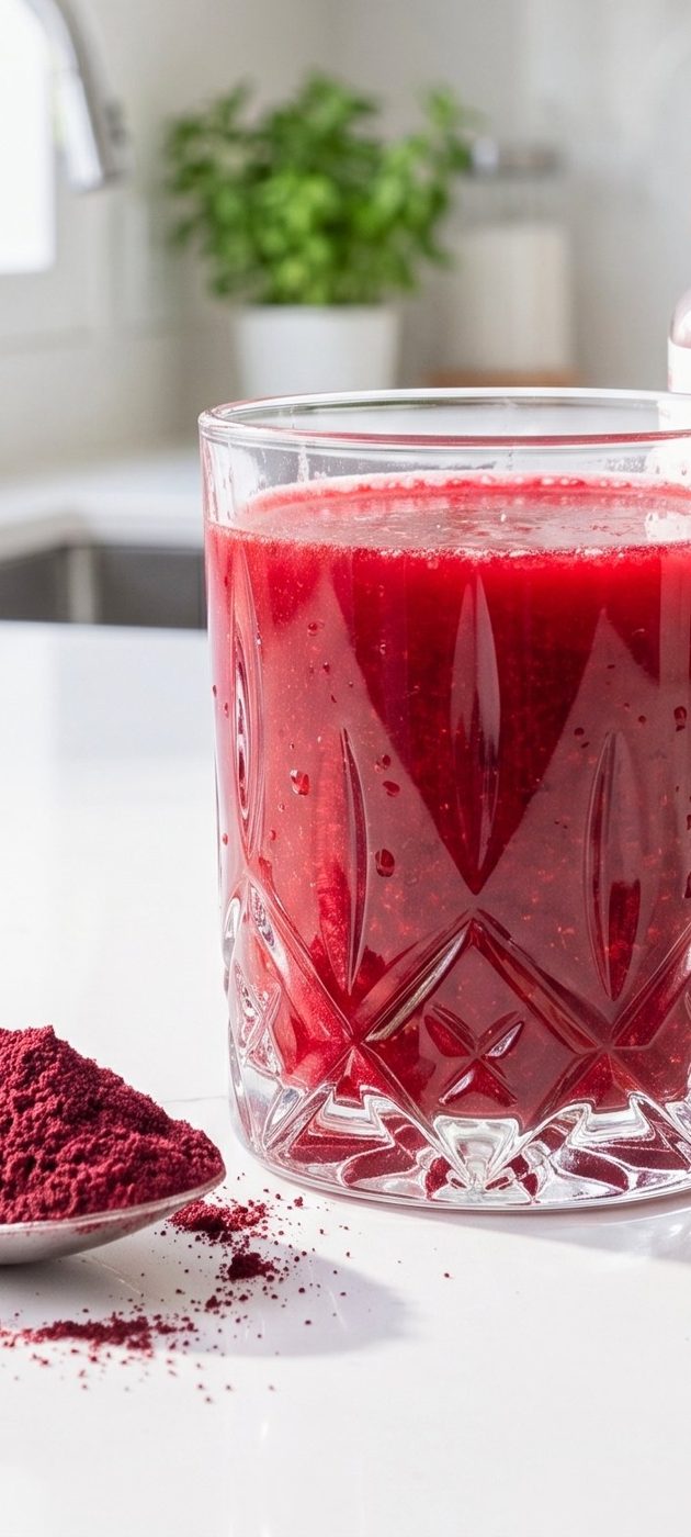 Fresh ABC juice in a glass